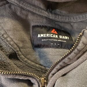 American Giant Charcoal Full-Zip Hoodie